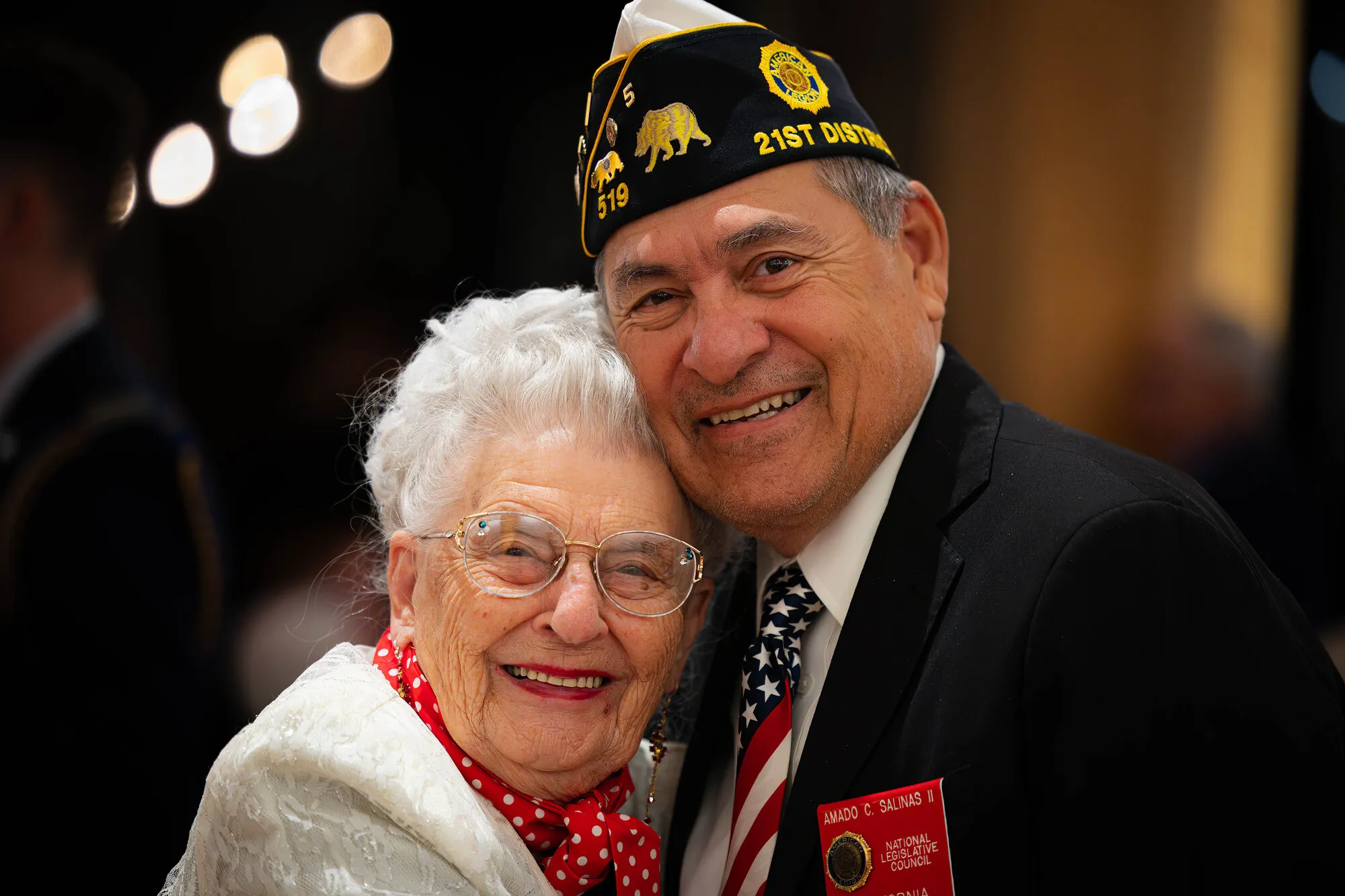 Veteran couple at an American Legion event